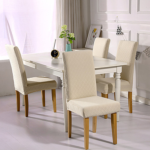 

Chair Cover Contemporary Jacquard Elastic Woven Satin Slipcovers