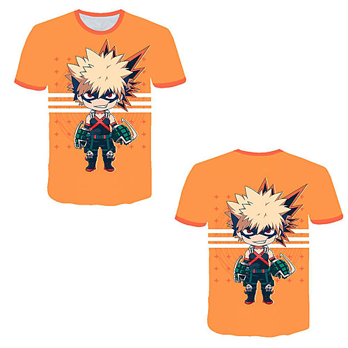 

Inspired by My Hero Academia / Boku No Hero Cosplay Cosplay Costume T-shirt Terylene Graphic Printing T-shirt For Women's / Men's