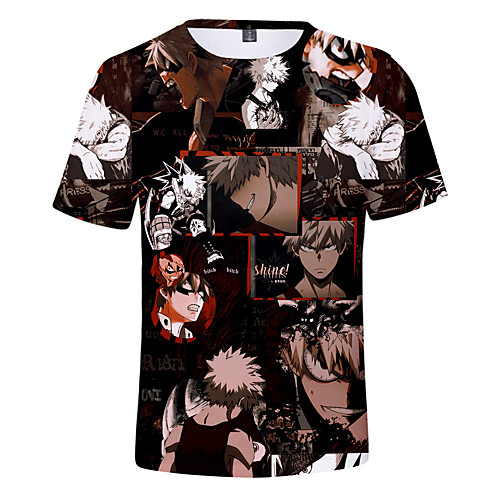

Inspired by My Hero Academia / Boku No Hero Cosplay Cosplay Costume T-shirt Terylene Graphic Printing Harajuku Graphic T-shirt For Women's / Men's