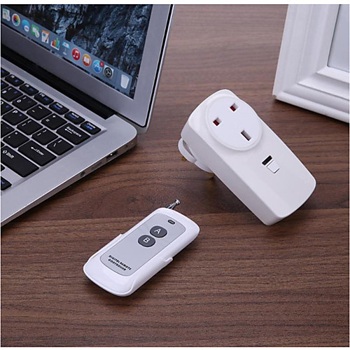 

433MHz Smart Home Plug Wireless Power Outlets Light Switch Socket UK Electrical Smart 16A Plug with Remote Control