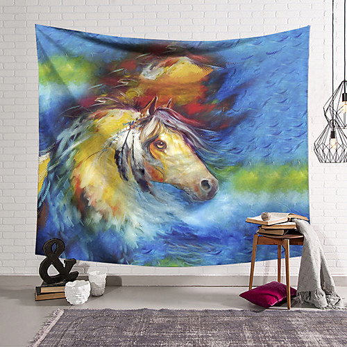 

Wall Tapestry Art Decor Blanket Curtain Hanging Home Bedroom Living Room Decoration Polyester Horse