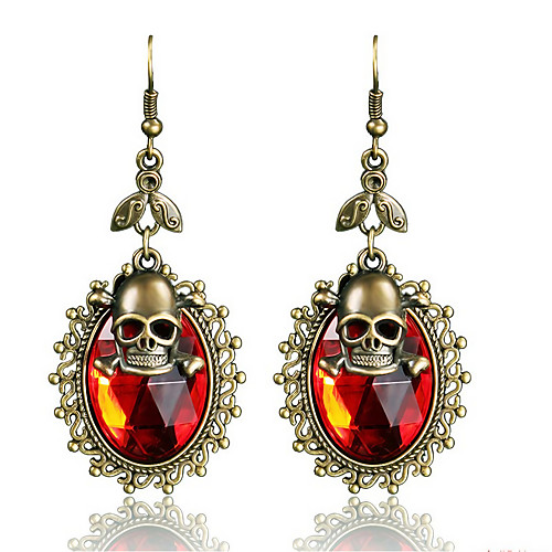 

Women's Drop Earrings Dangle Earrings Skull Trendy Earrings Jewelry Red For Halloween Festival 1 Pair