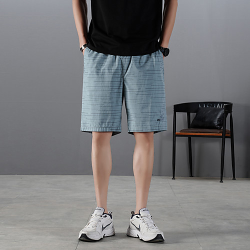 

Men's Shorts Chino Shorts Pants Solid Color Deep Blue Light gray Light Green Light Blue
