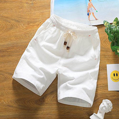 

Men's Casual / Sporty Athleisure Breathable Outdoor Sports Sport Daily Shorts Pants Plain Short Drawstring Pocket Blue Grey Green White Black / Summer / Elasticity