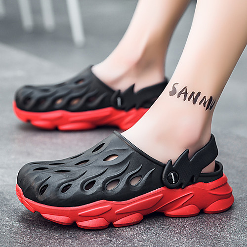 

hole shoes men's 2021 summer sandals men's baotou dual-purpose outer wear beach slippers breathable ins tide large size sports