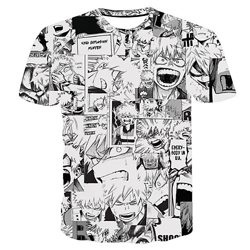 

Inspired by My Hero Academia / Boku No Hero Cosplay Cosplay Costume T-shirt Terylene Graphic Printing T-shirt For Women's / Men's