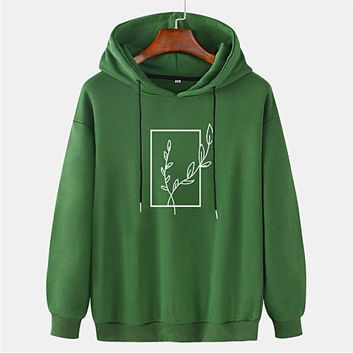 

Men's Pullover Hoodie Sweatshirt Leaf Graphic Prints 3D Hooded Sports & Outdoor Daily Sports Hot Stamping Basic Casual Hoodies Sweatshirts Long Sleeve Purple Yellow Green