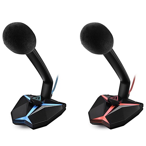 

g33 gaming microphone desktop condenser recording led indicator usb connection playing game