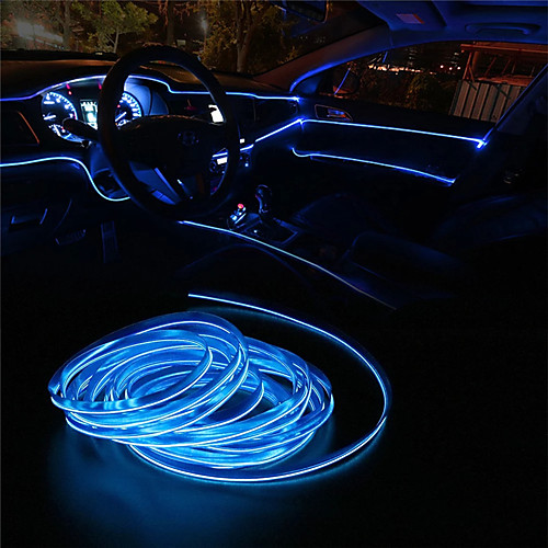 

Car EL Wire LED Strip 5M LED Car Lights Atmosphere Light for DIY Flexible AUTO Interior Lamp Party Decoration 12V Neon Strips 2pcs 1pc Set