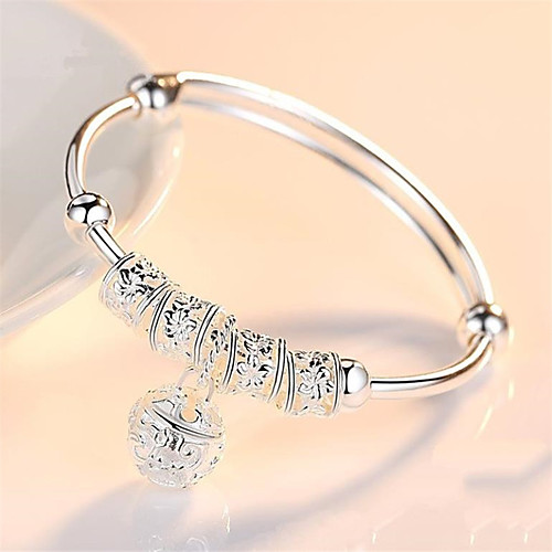 

Women's Bracelet Bangles Cuff Bracelet Figaro Bracelet Classic Fashion Fashion Trendy Casual / Sporty Korean Cute Copper Bracelet Jewelry Silver For Sport Gift Date Birthday Festival / Silver Plated