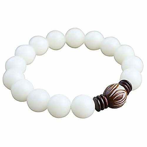 

white bodhi root bracelet white jade bodhi seed lotus bead bracelet
