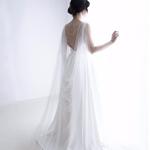 

Sleeveless Elegant / Bridal Tulle Wedding / Party / Evening Women's Wrap With Solid