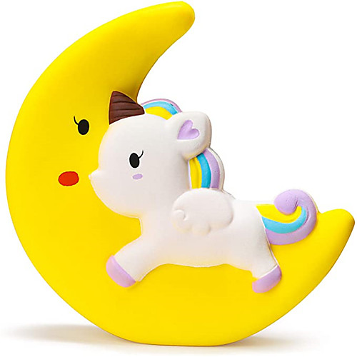 

Jumbo Moon Unicorn Squeeze Toy, Cream Scented Slow Rising Horse Toys for Kids Unicorn Party Favors, Cute Animal Stress Relief Squeeze Toys, Kawaii Simulation Birthday Gift for Boys and Girls