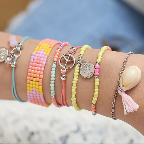 

Women's Bead Bracelet Beads life Tree Boho Alloy Bracelet Jewelry Picture color For Date Festival