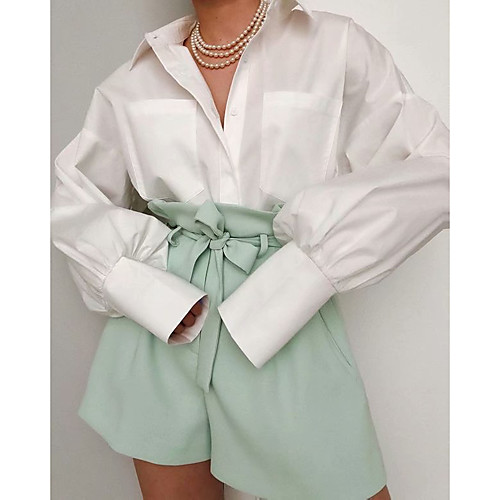 

Women's Streetwear Chino Comfort Casual Weekend Shorts Pants Plain Full Length Novelty Pocket Blushing Pink Green