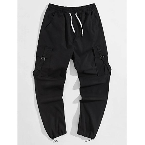 

Men's Stylish Casual / Sporty Pants Pants Solid Color Black