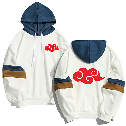 

Men's Plus Size Pullover Hoodie Sweatshirt Color Block Print Hooded Daily Fitness Hot Stamping Sportswear Basic Hoodies Sweatshirts Long Sleeve Blue White