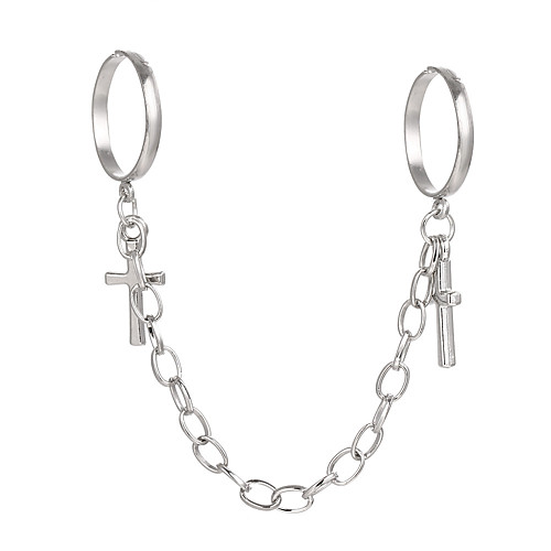 

chain cross ring punk hip hop integrated ring men and women trend