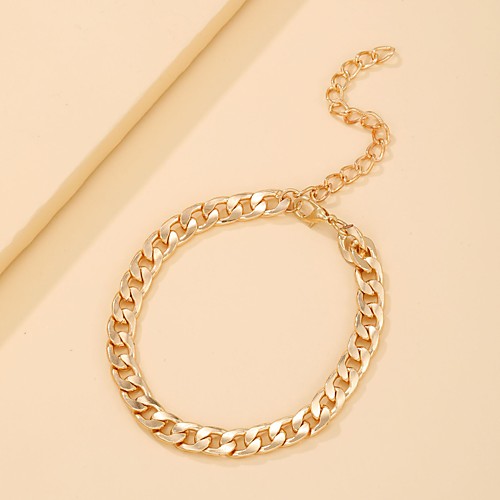 

retro personality simple chain bracelet women european and american net red wind exaggerated thick chain geometric punk wild bracelet