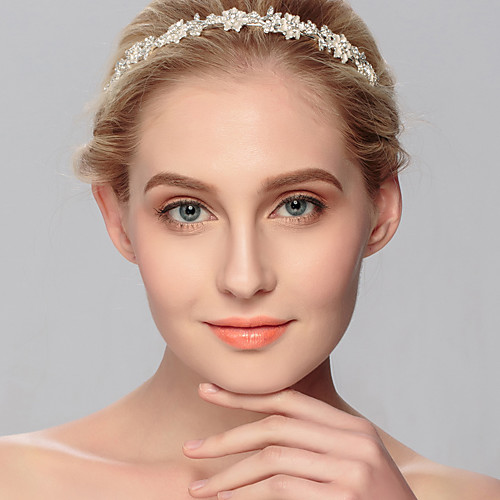 

Romantic Wedding Alloy Headpiece with Crystals / Rhinestones 1 Piece Wedding / Special Occasion Headpiece