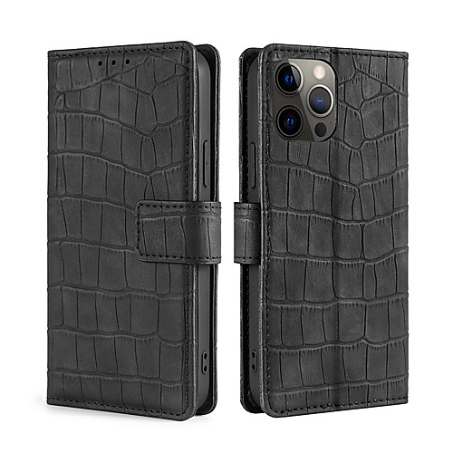 

Phone Case For Apple Leather iPhone 12 Pro Max 11 SE 2020 X XR XS Max 8 7 6 Card Holder Shockproof Dustproof Wood Grain Solid Colored PU Leather