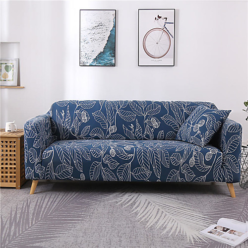 

1 Pc Blue Plant Sofa Cover Elastic Sofa Cover To Living Room Pet Sofa Dust Cover Recliner Sofa Cover