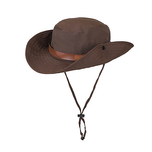 

Men's Hiking Cap 1 PCS Outdoor Portable Sunscreen Ultra Light (UL) Breathable Hat Solid Color Nylon Black Coffee for Hunting Fishing Climbing / Quick Dry