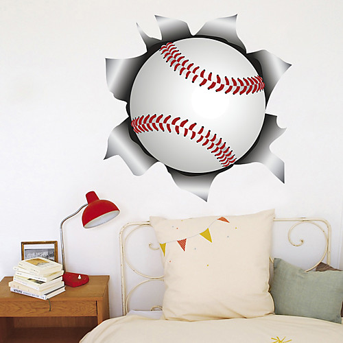 

3D Broken Wall Baseball Softball Home Hallway Background Decoration Can Be Removed Stickers