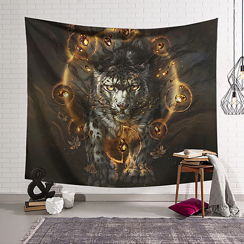 

Wall Tapestry Art Decor Blanket Curtain Hanging Home Bedroom Living Room Decoration Polyester Tiger
