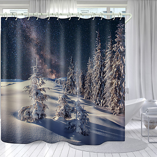 

Outer Space Cedar Digital Printing Shower Curtain Shower Curtains Hooks Modern Polyester New Design 72 Inch