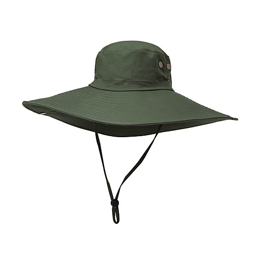

Men's Hiking Cap 1 PCS Outdoor Portable Sunscreen Ultra Light (UL) Breathable Hat Solid Color Camo Polyester GrayGreen Army Green Camouflage for Hunting Fishing Climbing