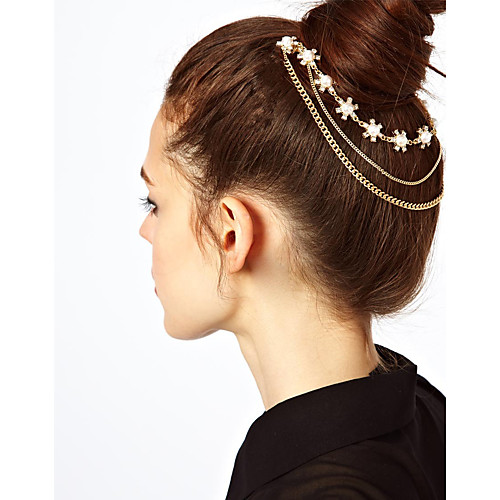 

Luxury Elegant Alloy Headpiece with Pearls / Crystals 1 Piece Special Occasion / Party / Evening Headpiece