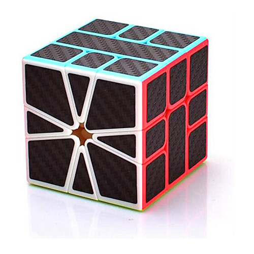 

Phantom Square 1 with Black Carbon Fiber Stickers Magic Cube stickerless Qiyi qifa Square one Carbon Fiber Sticker Twisty Puzzle