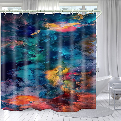 

Psychedelic Sky Digital Printing Shower Curtain Shower Curtains Hooks Modern Polyester New Design 72 Inch