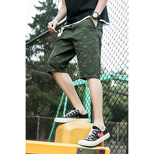 

Men's Shorts Chinos Shorts Pants Solid Color ArmyGreen Black Grey Khaki Dark Blue