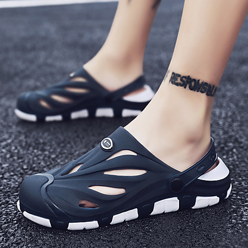 

hole shoes men's 2021 summer new outdoor home slippers light and comfortable beach eva personality dual-use sandals