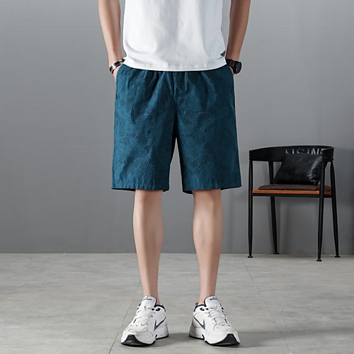 

Men's Shorts Chino Shorts Pants Solid Color Deep Blue Light Green Navy Blue