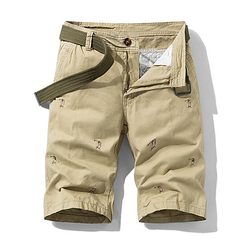 

Men's Shorts Cargo Shorts Shorts Pants Solid Colored ArmyGreen Black Blue Khaki Gray
