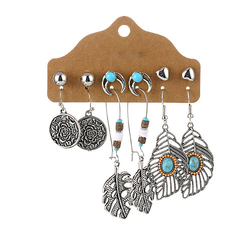 

6-piece earring set bohemian retro female long earrings