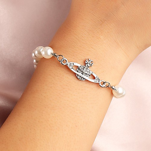 

Women's Bead Bracelet Classic Love Sweet Stone Bracelet Jewelry White For Date