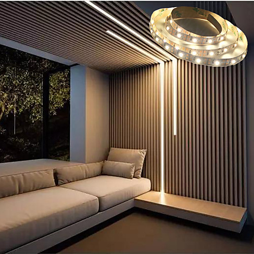 

LED Strip Lights 2M Tiktok Lights 300 LEDs 2835 SMD 8mm Warm White Cold White Cuttable Suitable for Vehicles Self-adhesive AA Batteries Powered 1pc