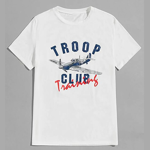 

Men's Unisex Tee T shirt Hot Stamping Graphic Prints Letter Plus Size Print Short Sleeve Casual Tops 100% Cotton Basic Designer Big and Tall White
