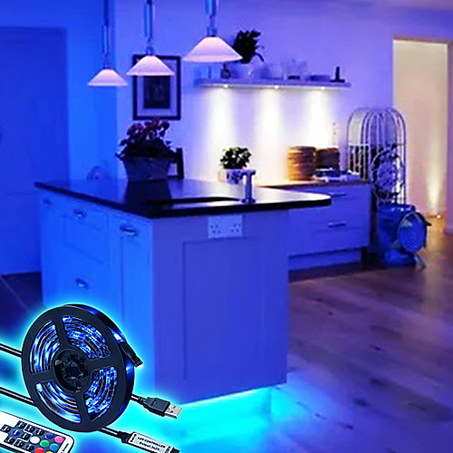 

LED Strip Lights Waterproof Set 17 Key Remote TV Backlight RGB LED Strip 5050 5V USB LED Tape String Bias lighting for HDTV Screen Desktop PC LCD Monitor Decor