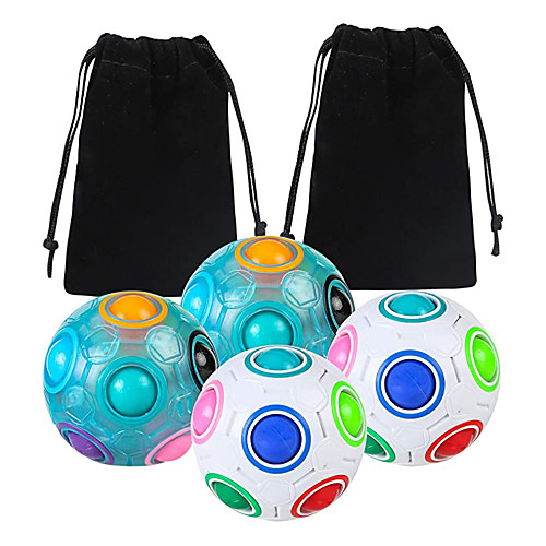 

Rainbow Ball Rainbow Ball Magic Cube Puzzle Toy Brain Teaser with 11 Rainbow Colors