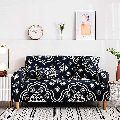 

1 Pc Geometric Black White Sofa Cover Elastic Sofa Cover To Living Room Pet Sofa Dust Cover Recliner Sofa Cover