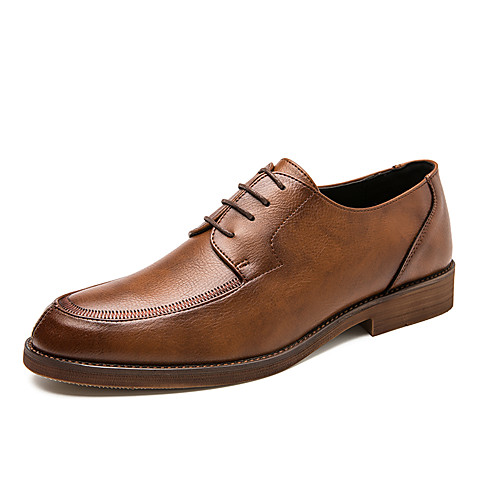 

Men's Oxfords Leather Shoes Printed Oxfords Business Vintage Classic Party & Evening Nappa Leather Cowhide Non-slipping Wear Proof Booties / Ankle Boots Black Brown Spring Summer