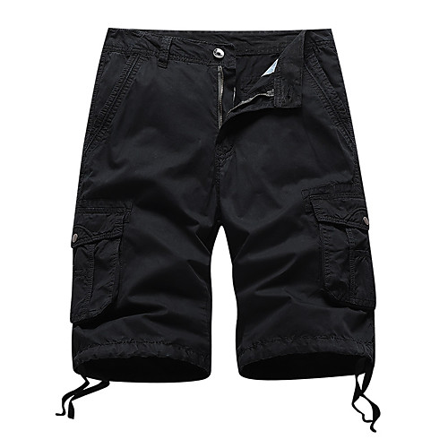 

Men's Shorts Cargo Breathable Daily Going out Shorts Tactical Cargo Pants Solid Colored Short Zipper Pocket Army Green Black Khaki Dark Blue Gray