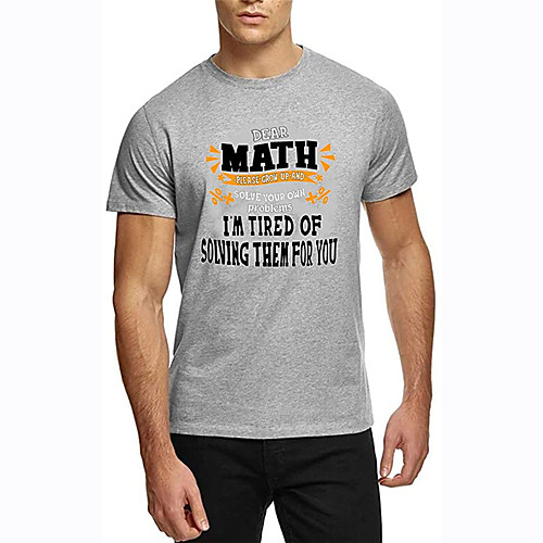 

Men's Unisex Tee T shirt Hot Stamping Text Graphic Prints Plus Size Print Short Sleeve Casual Tops 100% Cotton Basic Designer Big and Tall White Black Gray