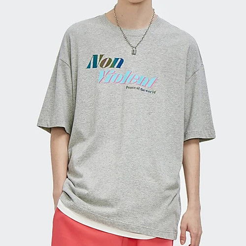 

Men's Unisex Tee T shirt Hot Stamping Graphic Prints Letter Plus Size Print Short Sleeve Casual Tops 100% Cotton Basic Designer Big and Tall White Black Gray