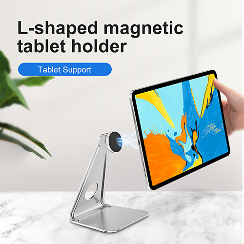 

Magnetic Tablet Phone Stand Adjustable Multifunctional Aluminum iPad Stand Phone Holder For Desk Compatible with iPad Tablets/Phones/Kindles